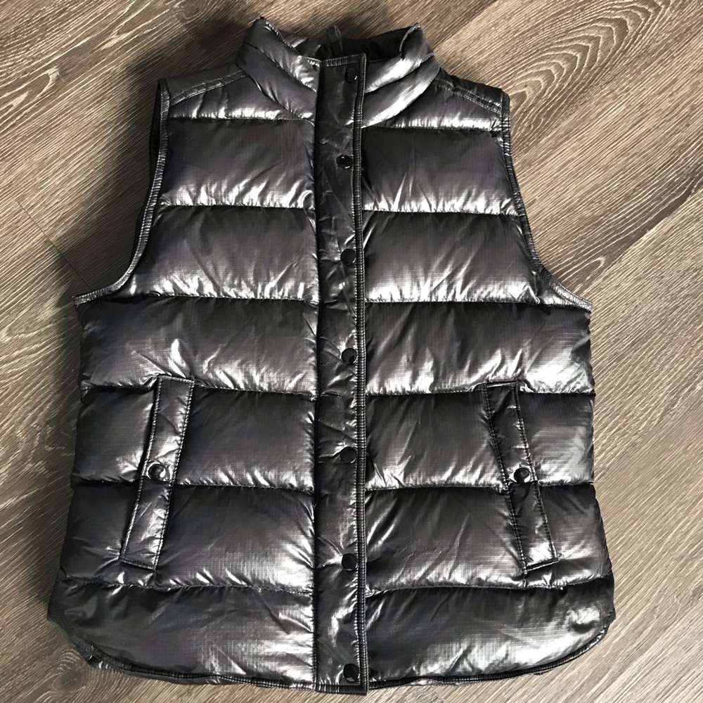J. Crew Women’s Down Puffer Vest Black Full Zip B1160